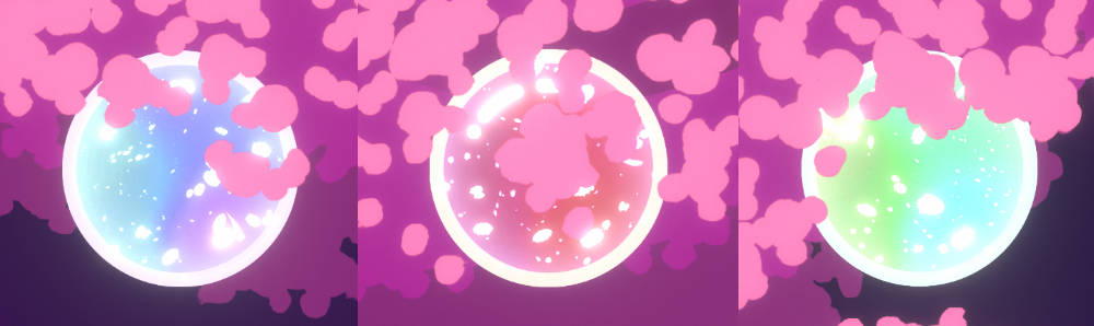 Screen shots showing 4 different areas of the game.